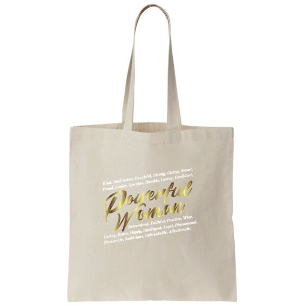POWERFUL WOMAN CANVAS TOTE - SM Thumbnail