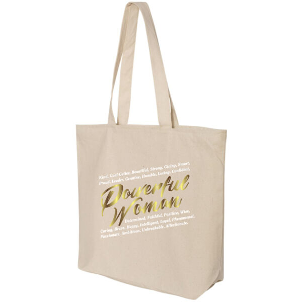 POWERFUL WOMAN CANVAS TOTE - LRG Thumbnail